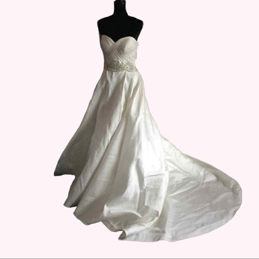 Martina Liana Strapless Ball Gown Open Back Wedding Dress